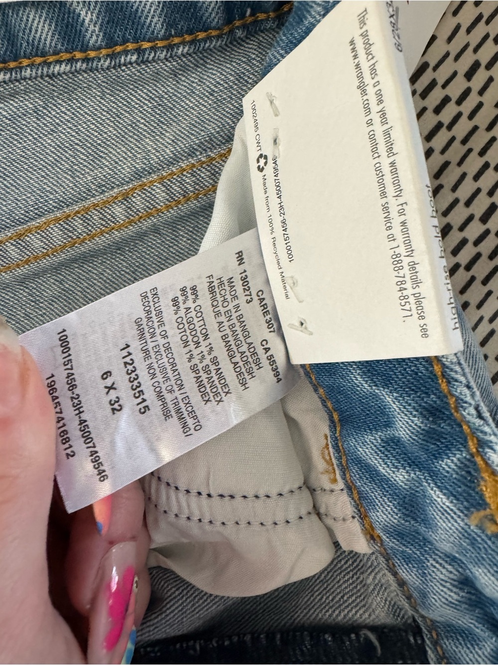 Wrangler light blue denim jeans - Picture 3 of 3